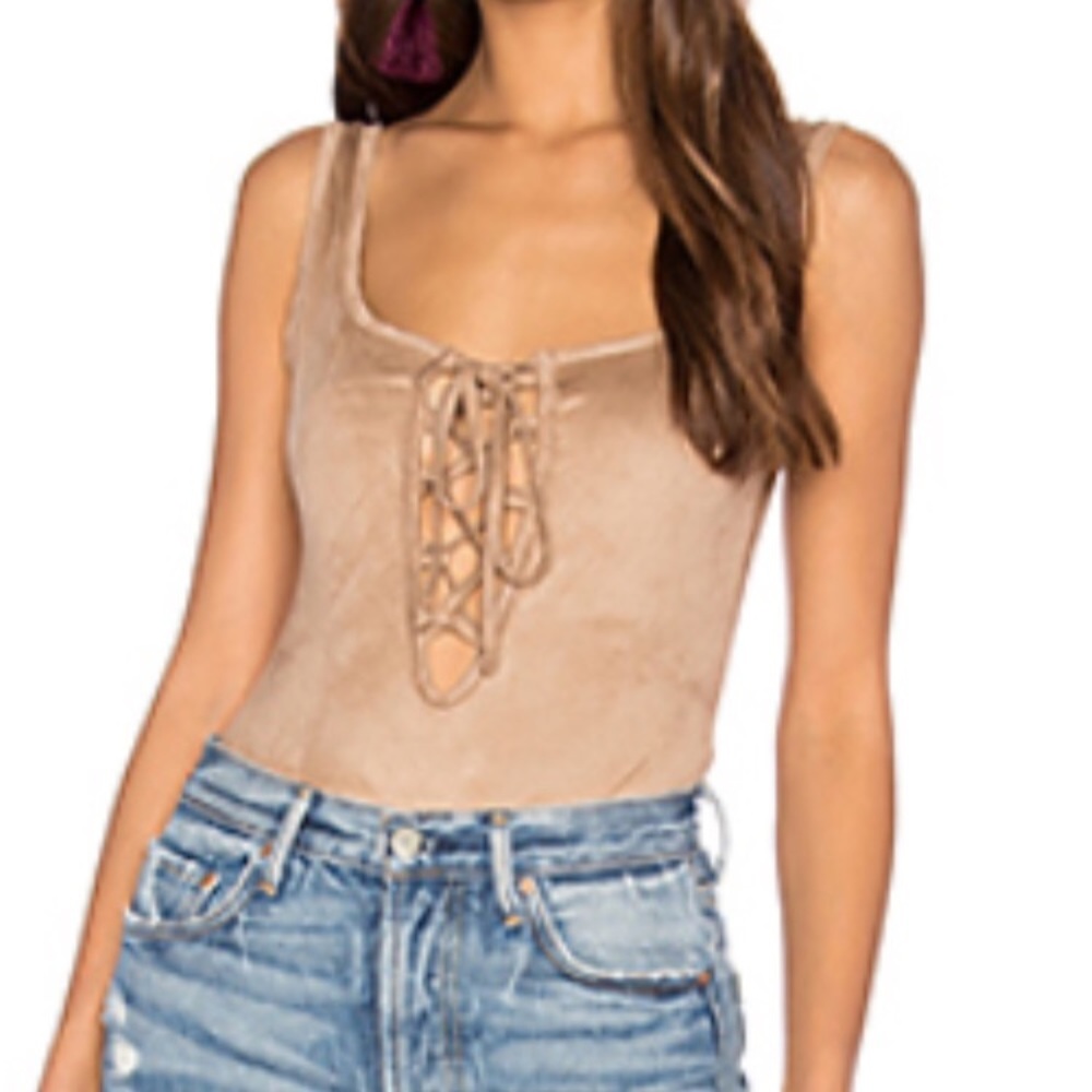 Tan body suit